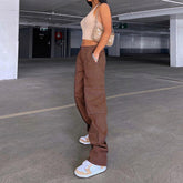 Denim Semi Elastic Personality Work Trousers